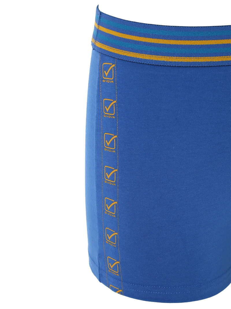 Boxer da uomo in cotone stretch - blu