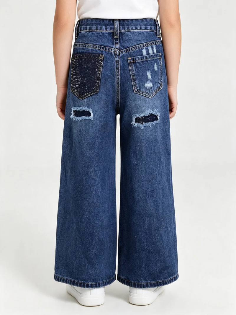 Jeans da bambina wide leg - jeans