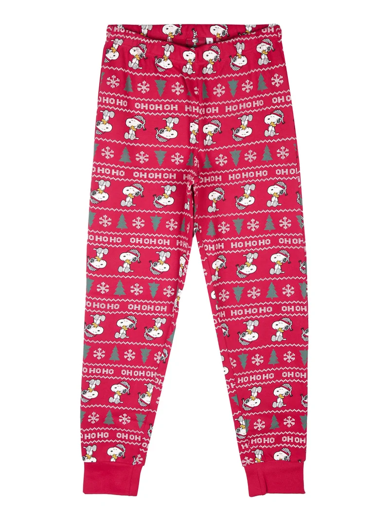 Pigiama natalizio da bambino in cotone interlock - rosso