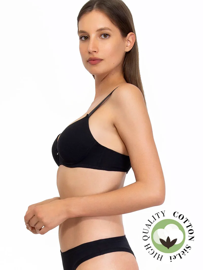 Reggiseno push up con coppe graduate 1456 - nero