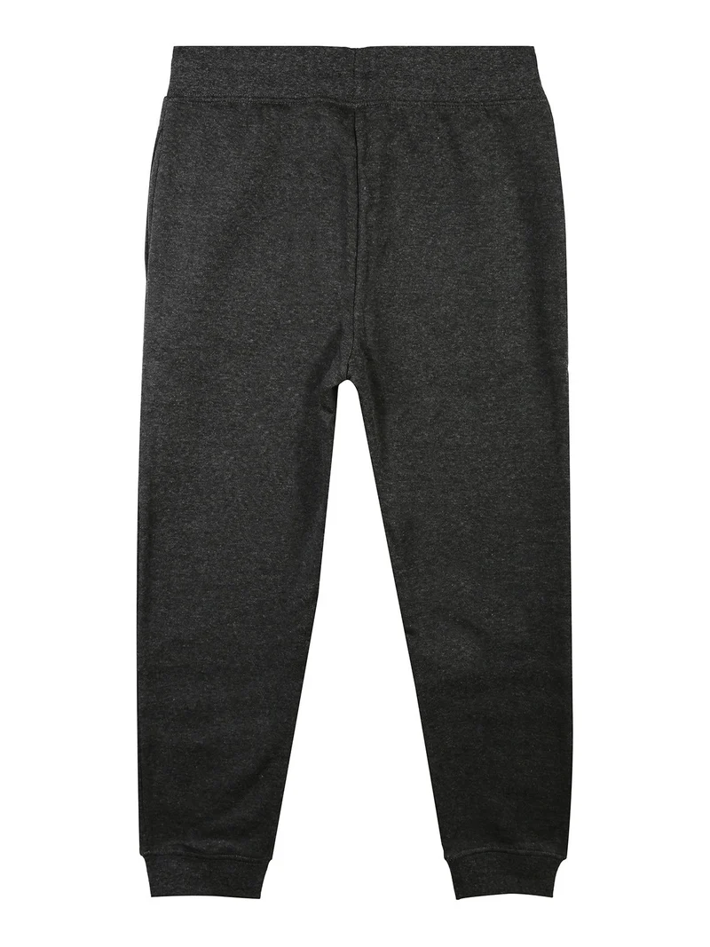 Pantaloni tuta da ragazza felpati con scritta - grigio scuro