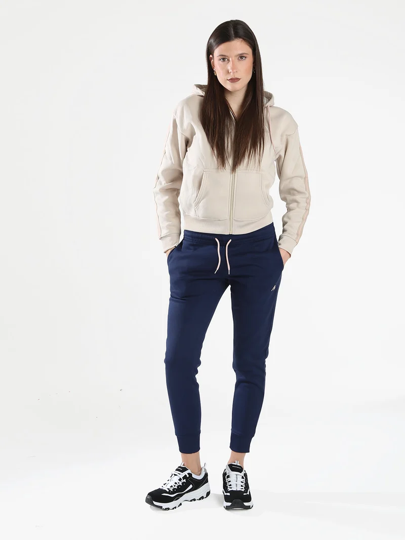 Completo tuta da donna full zip con cappuccio - naturale