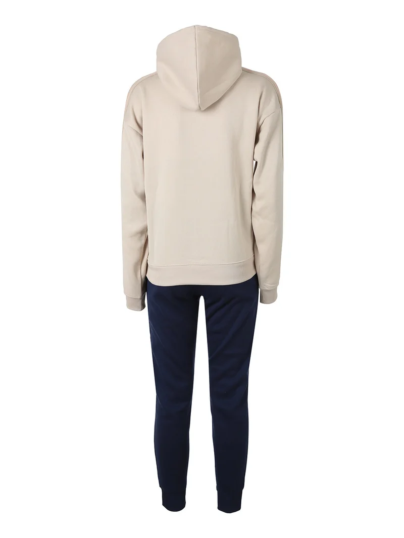 Completo tuta da donna full zip con cappuccio - naturale