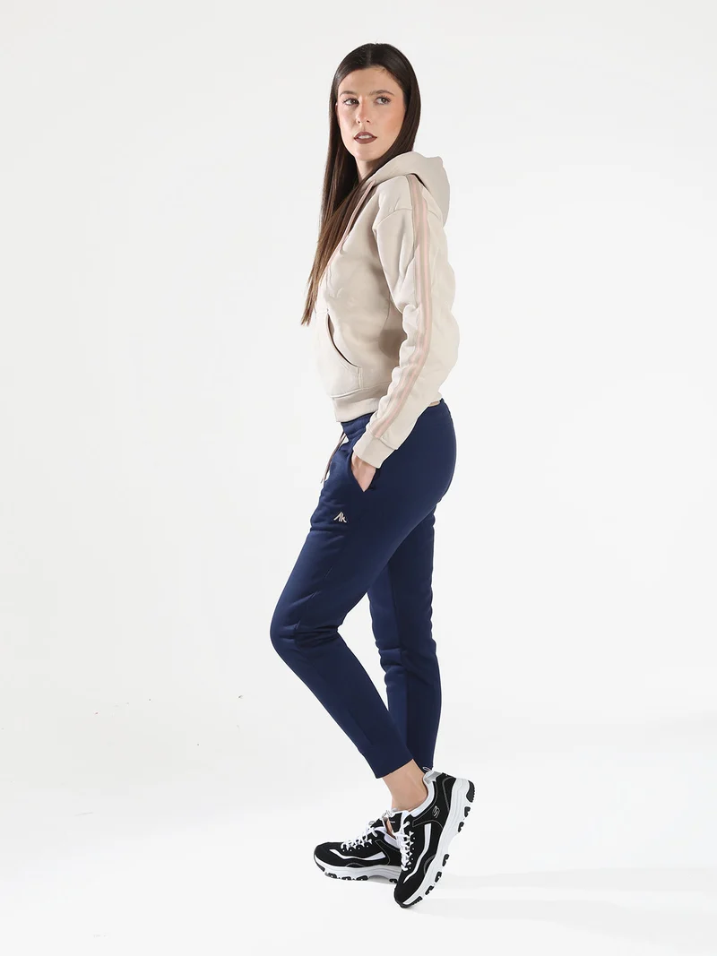 Completo tuta da donna full zip con cappuccio - naturale