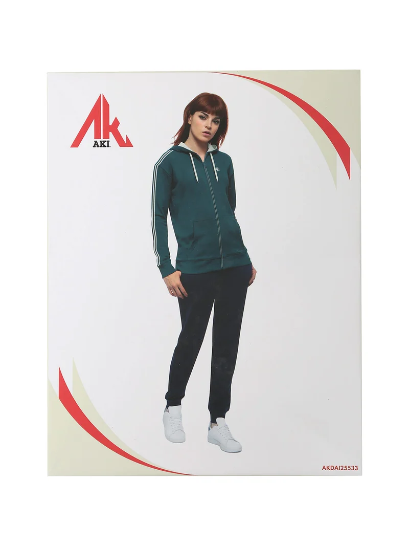 Completo tuta da donna full zip con cappuccio - naturale