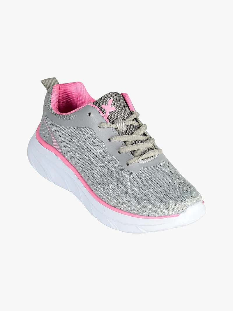 Sneakers sportive da donna in tessuto - grigio