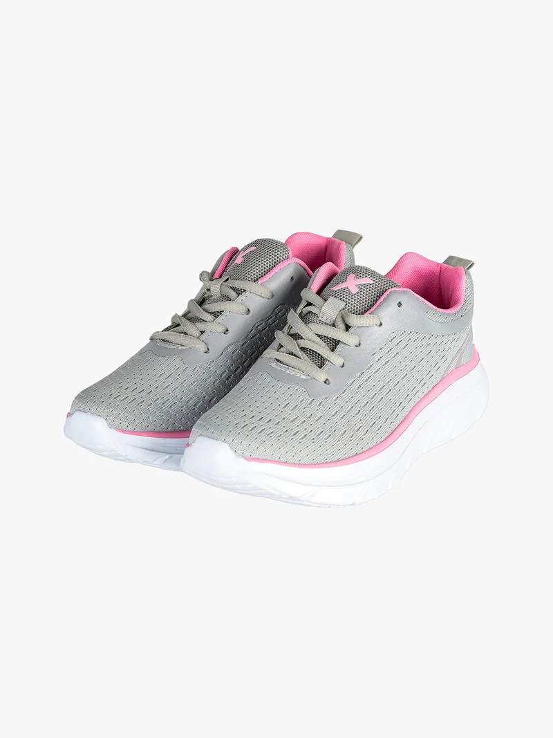 Sneakers sportive da donna in tessuto - grigio