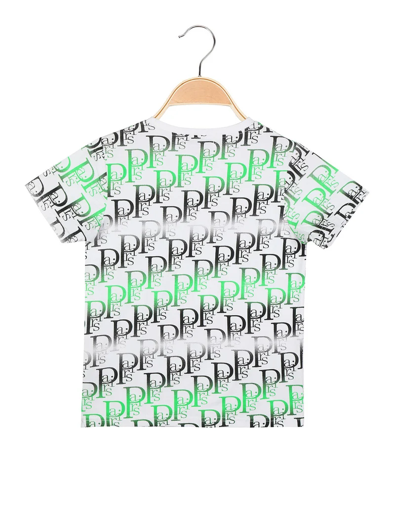 T-shirt in cotone da ragazzo - bianco