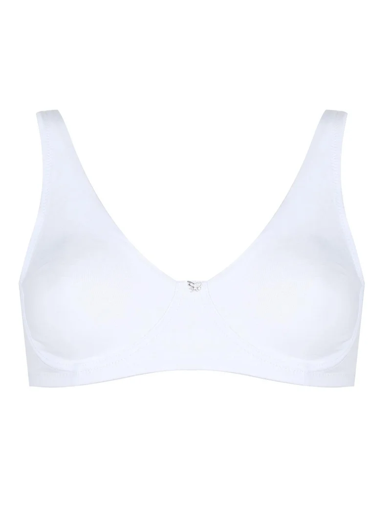 Reggiseno sfoderato in cotone con ferretto COPPA B S335 - bianco