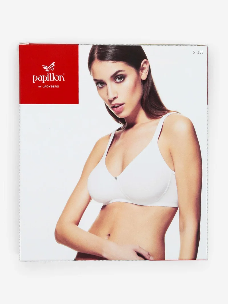 Reggiseno sfoderato in cotone con ferretto COPPA B S335 - bianco