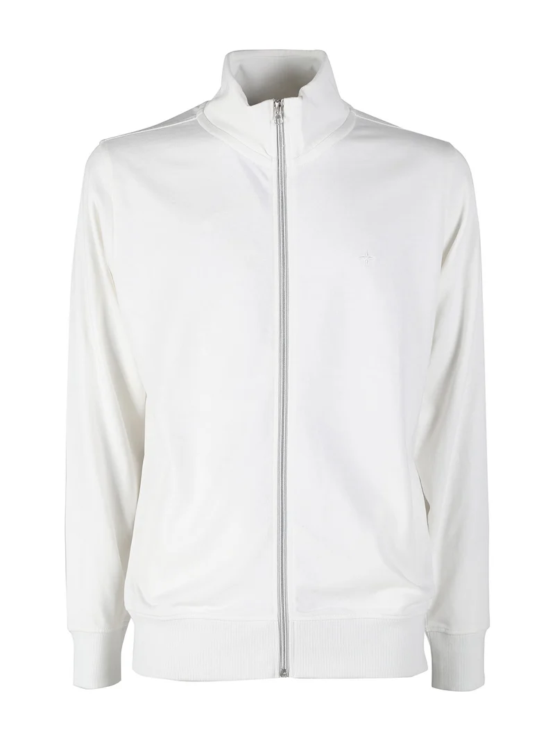 Felpa da uomo full zip - bianco