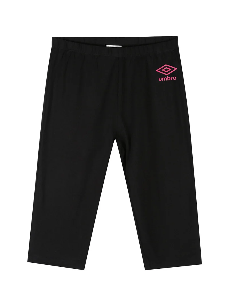 Completo 2 pezzi in cotone da ragazza con t-shirt e leggins - bianco