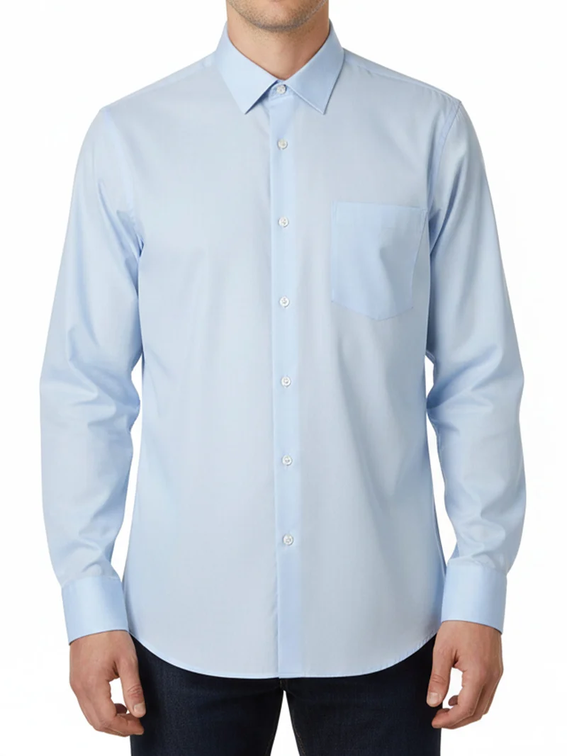 Camicia da uomo a maniche lunghe - azzurro