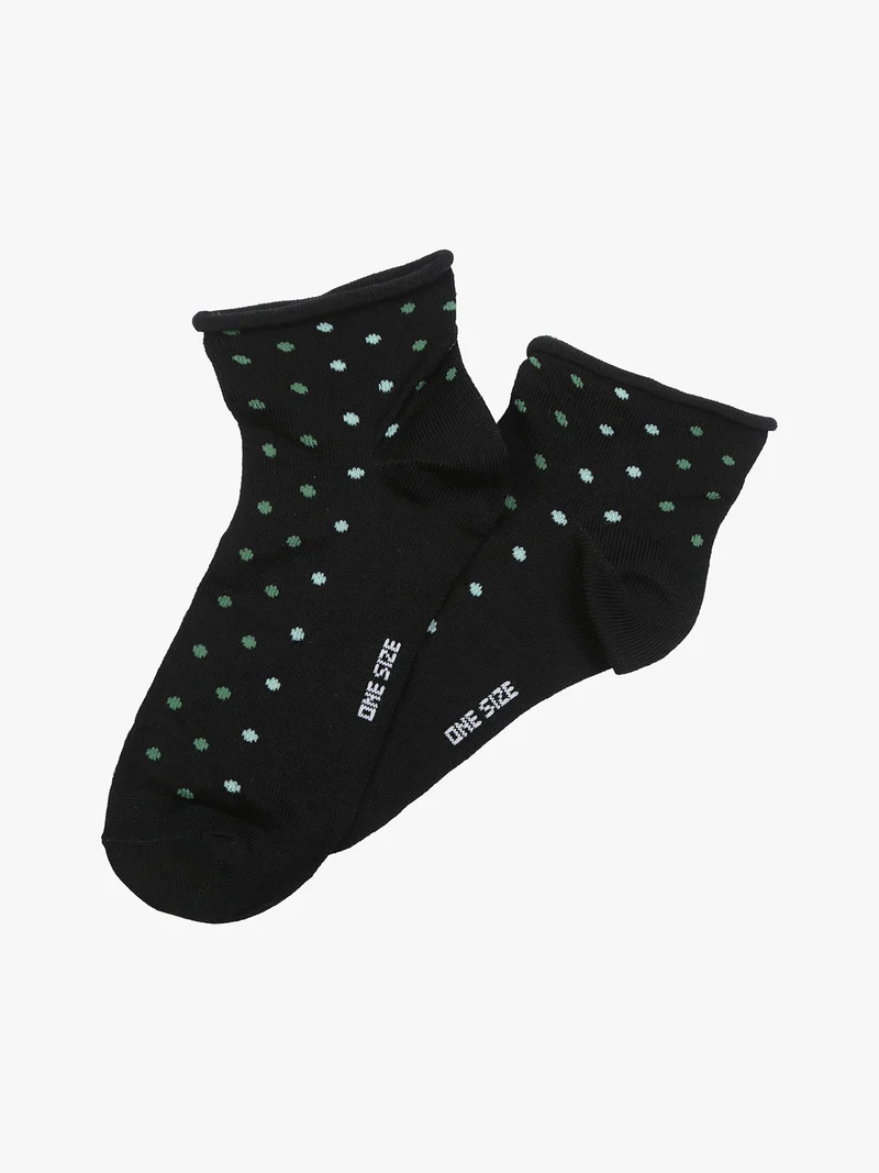 Calze corte da donna a pois - nero