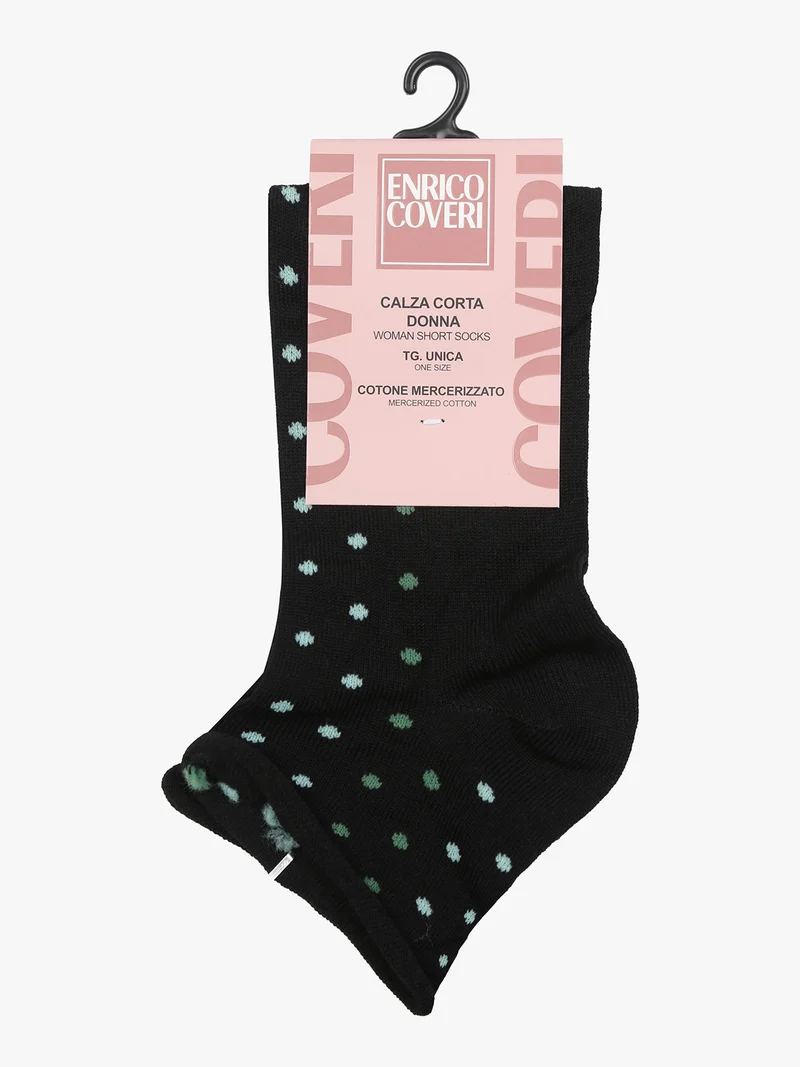 Calze corte da donna a pois - nero