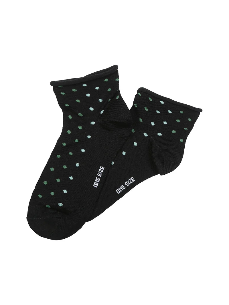 Calze corte da donna a pois - nero