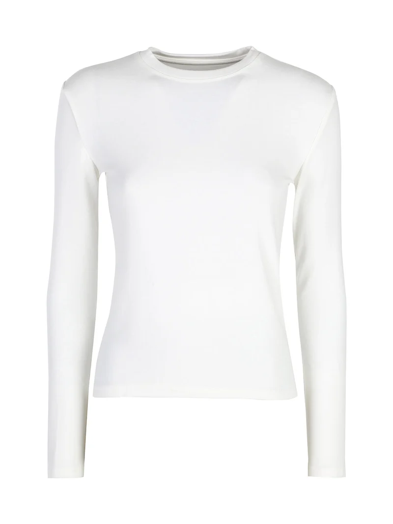 T-shirt donna a maniche lunghe - bianco