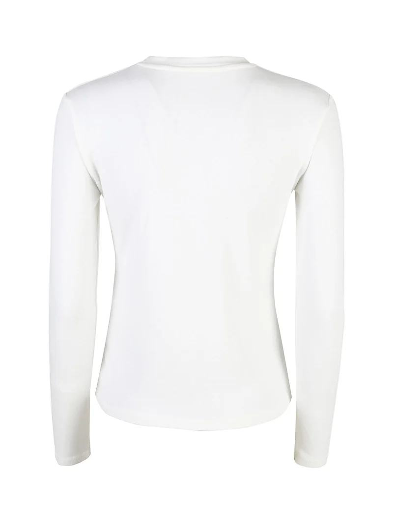 T-shirt donna a maniche lunghe - bianco