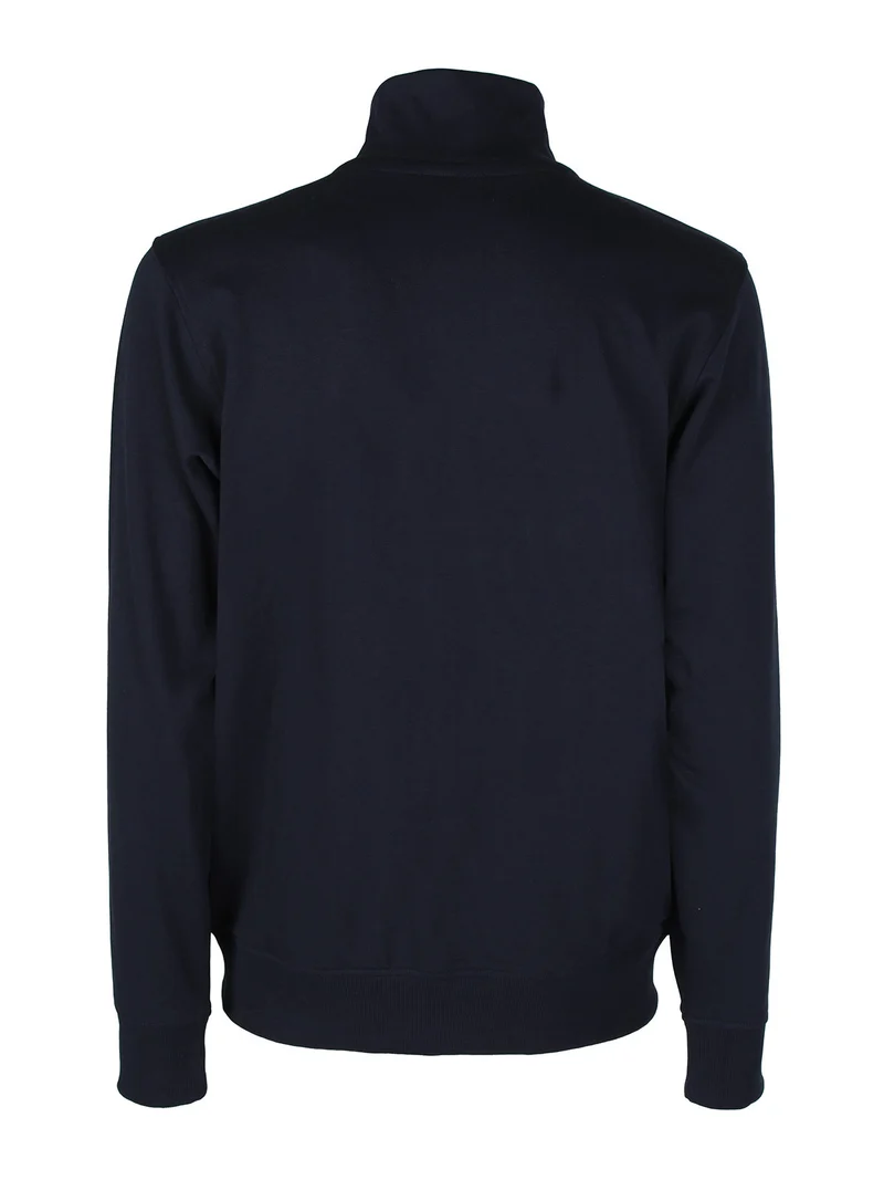 Felpa da uomo full zip - blu scuro