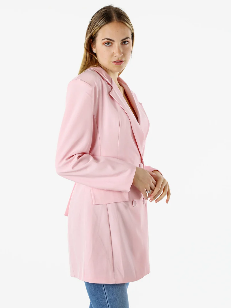 Blazer donna elegante a doppiopetto - rosa