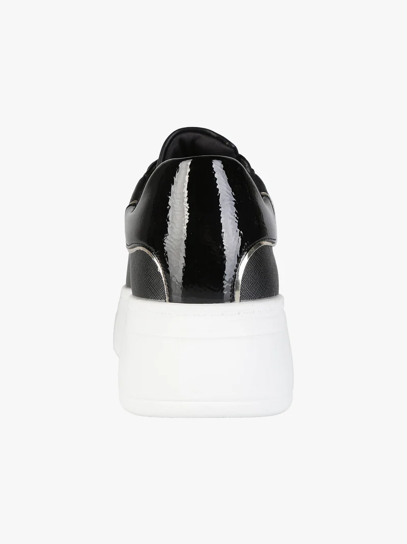 Sneakers donna gioiello con platform - nero