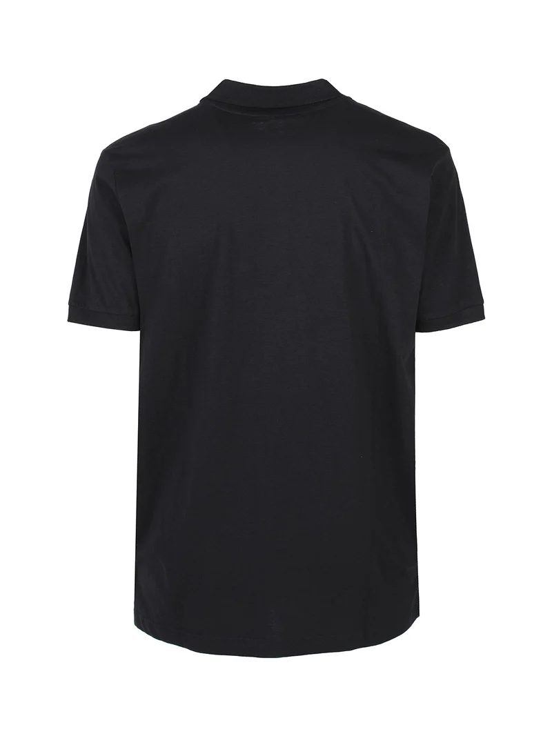 Polo da uomo in cotone a maniche corte - nero