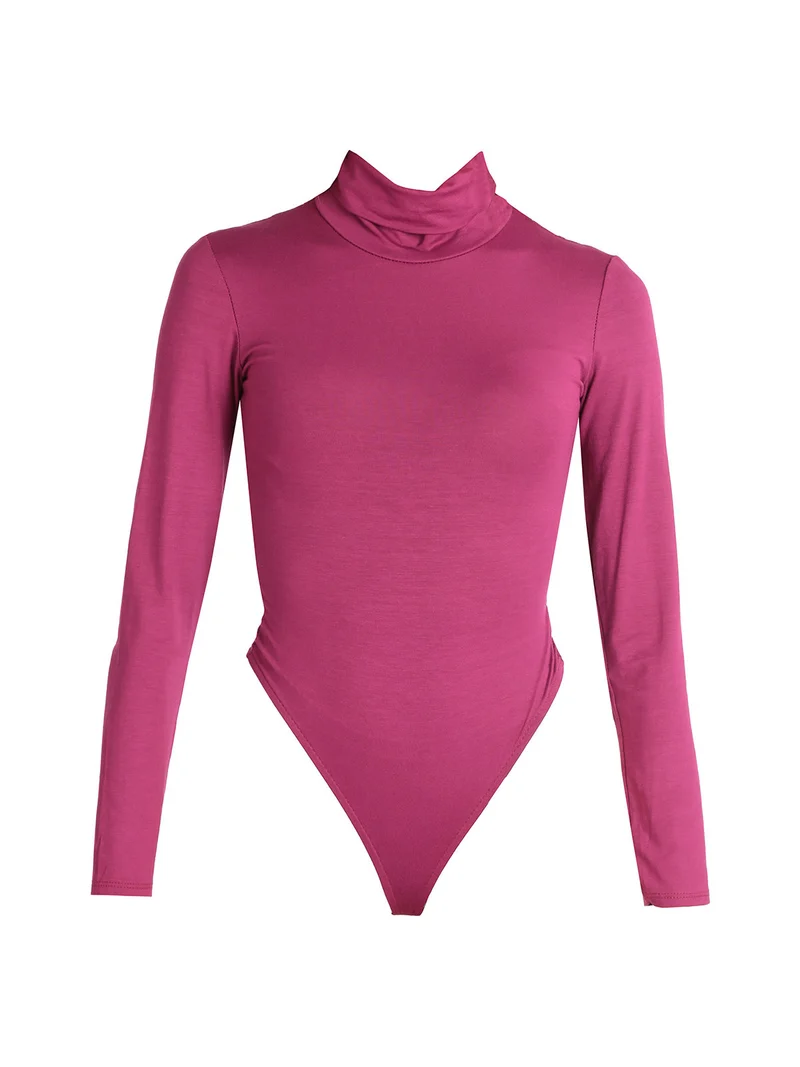 Body dolcevita manica lunga - porpora