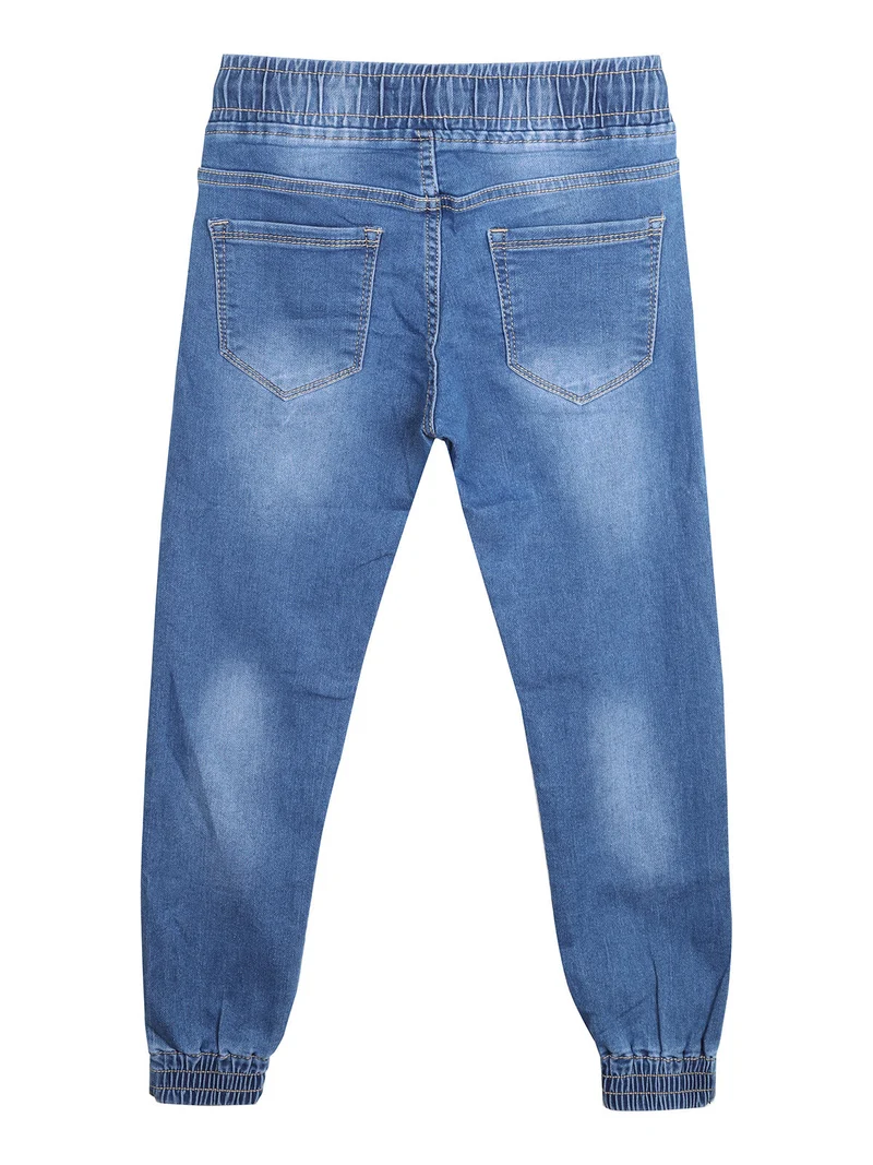 Jeans da bambino con coulisse e polsini - jeans
