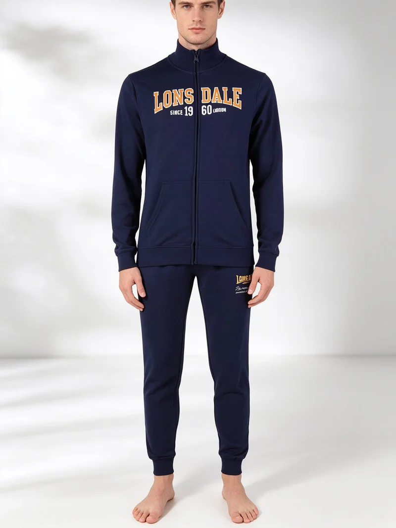 Tuta da uomo 2 pezzi con zip intera - blu scuro