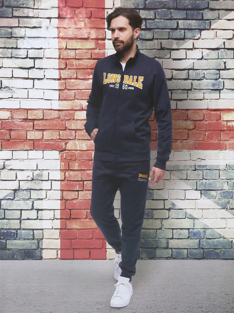 Tuta da uomo 2 pezzi con zip intera - blu scuro