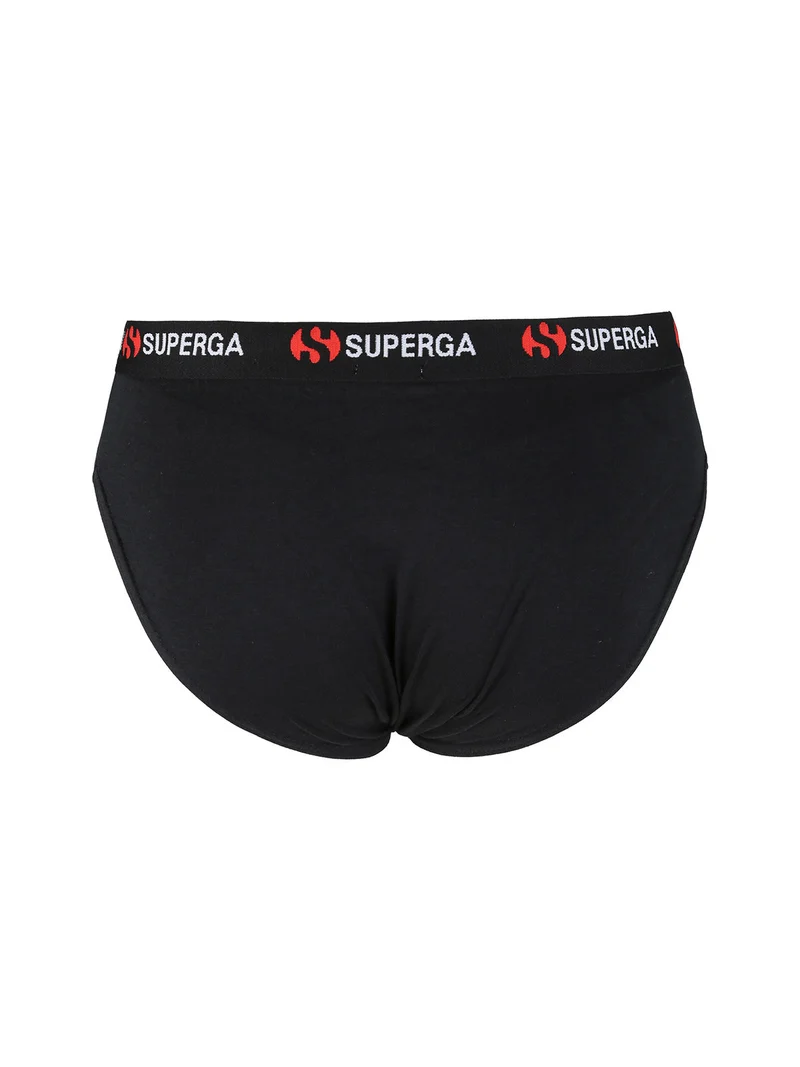 Slip da uomo in cotone tinta unita - nero