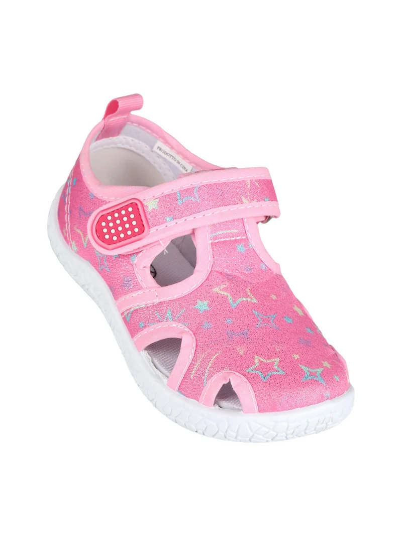 Sandali chiusi da bambina in tessuto - rosa
