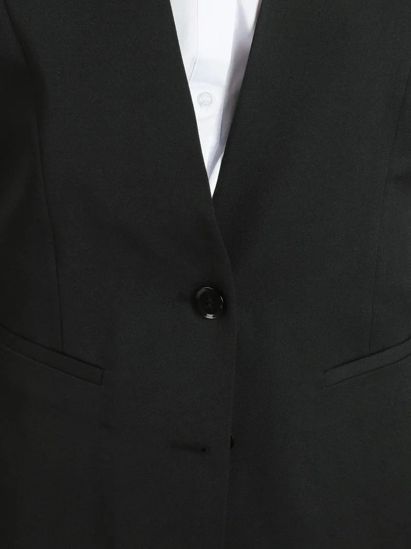 Blazer donna scollo alla coreana - nero