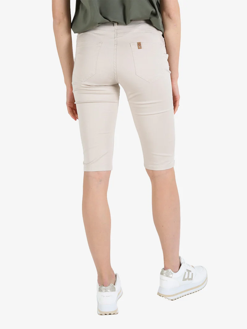 Bermuda da donna in cotone - beige
