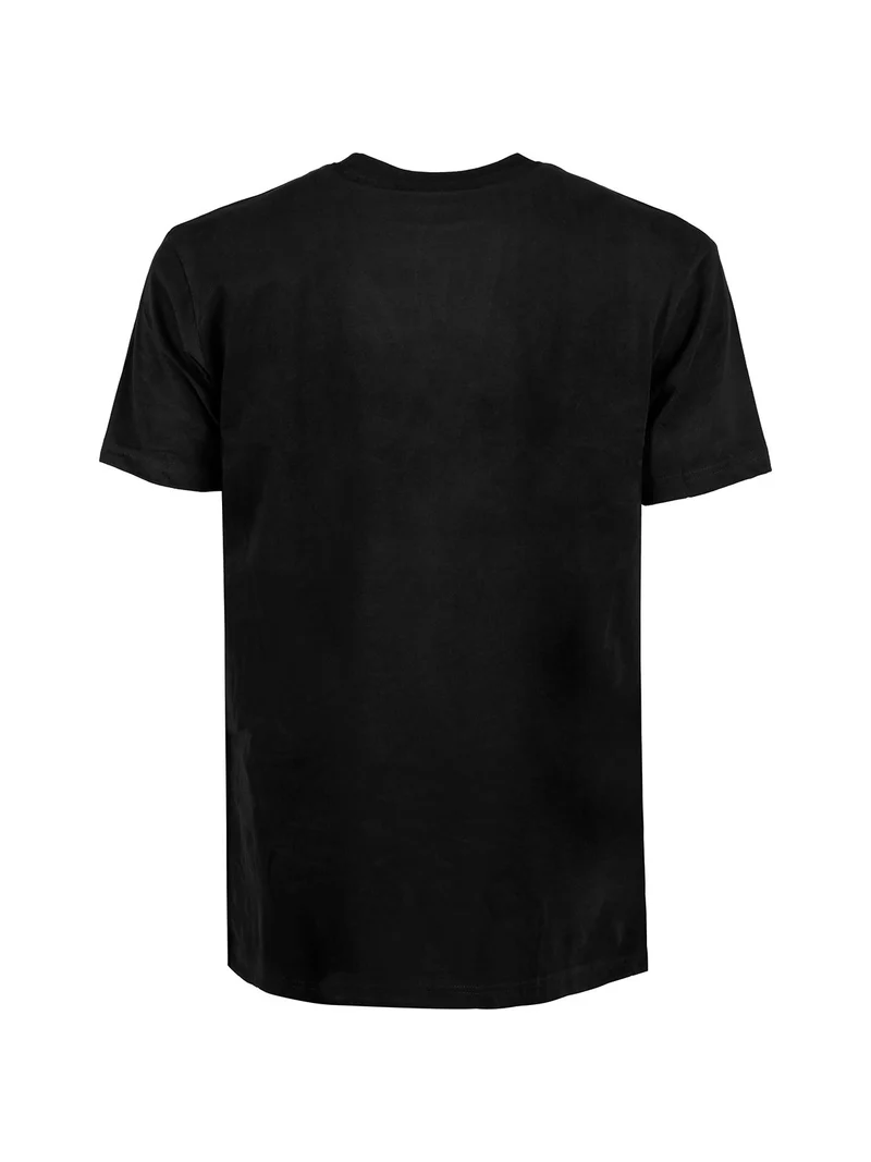 T-shirt intima da uomo girocollo in caldo cotone - nero