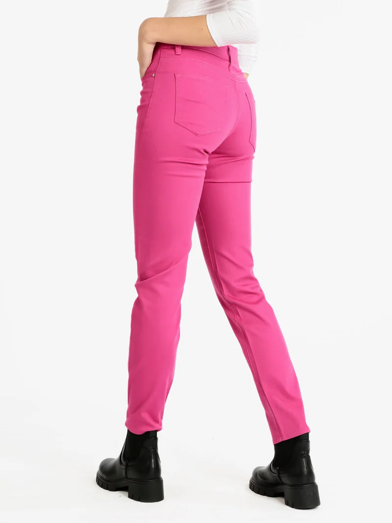 Pantaloni donna modello regular - fucsia