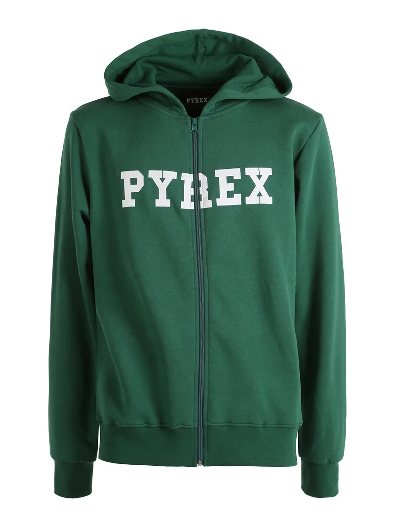 Felpa da uomo con cappuccio e zip - verde