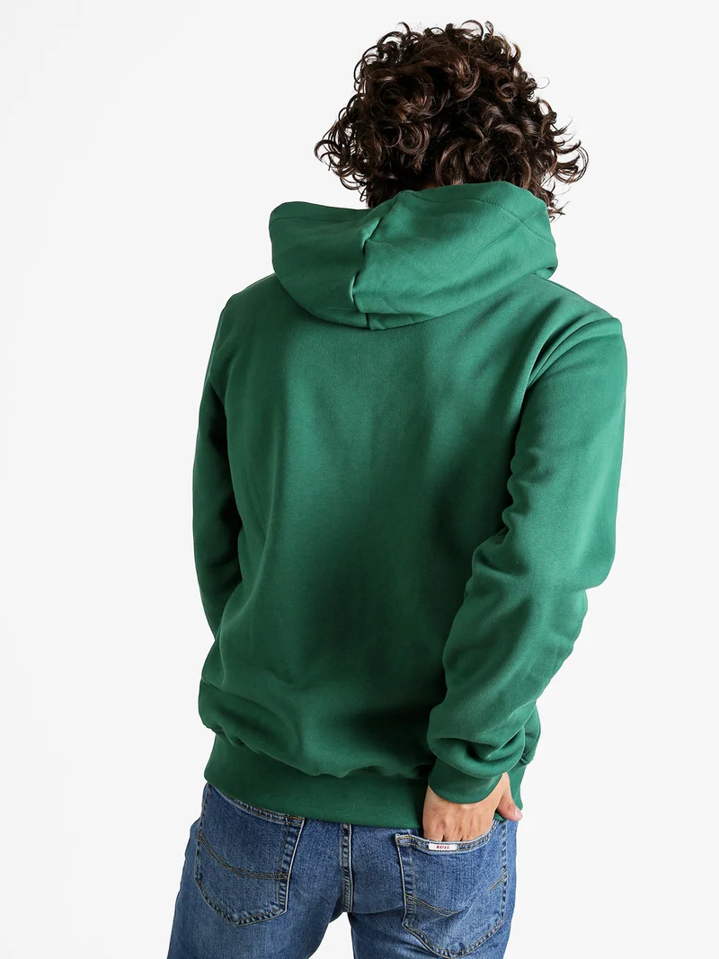 Felpa da uomo con cappuccio e zip - verde