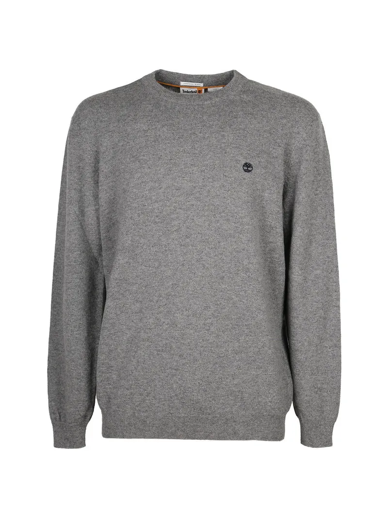 Maglione girocollo uomo in lana - grigio