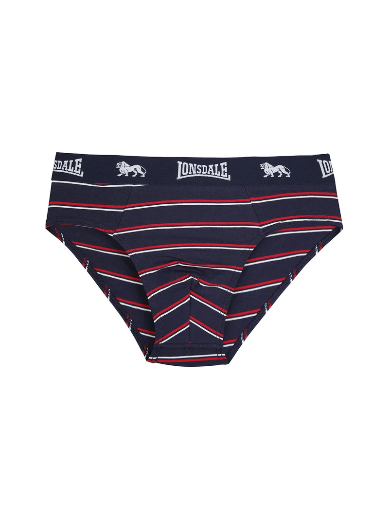 Slip uomo a righe in cotone - blu scuro