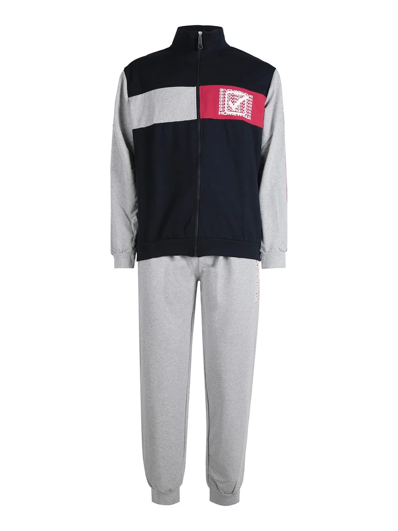 Completo tuta da uomo 2 pezzi con zip - blu scuro