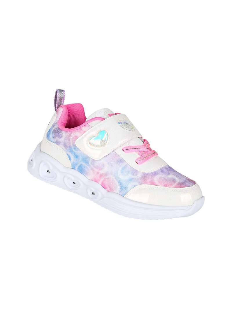 Sneakers da ragazza con strappo e luci - bianco
