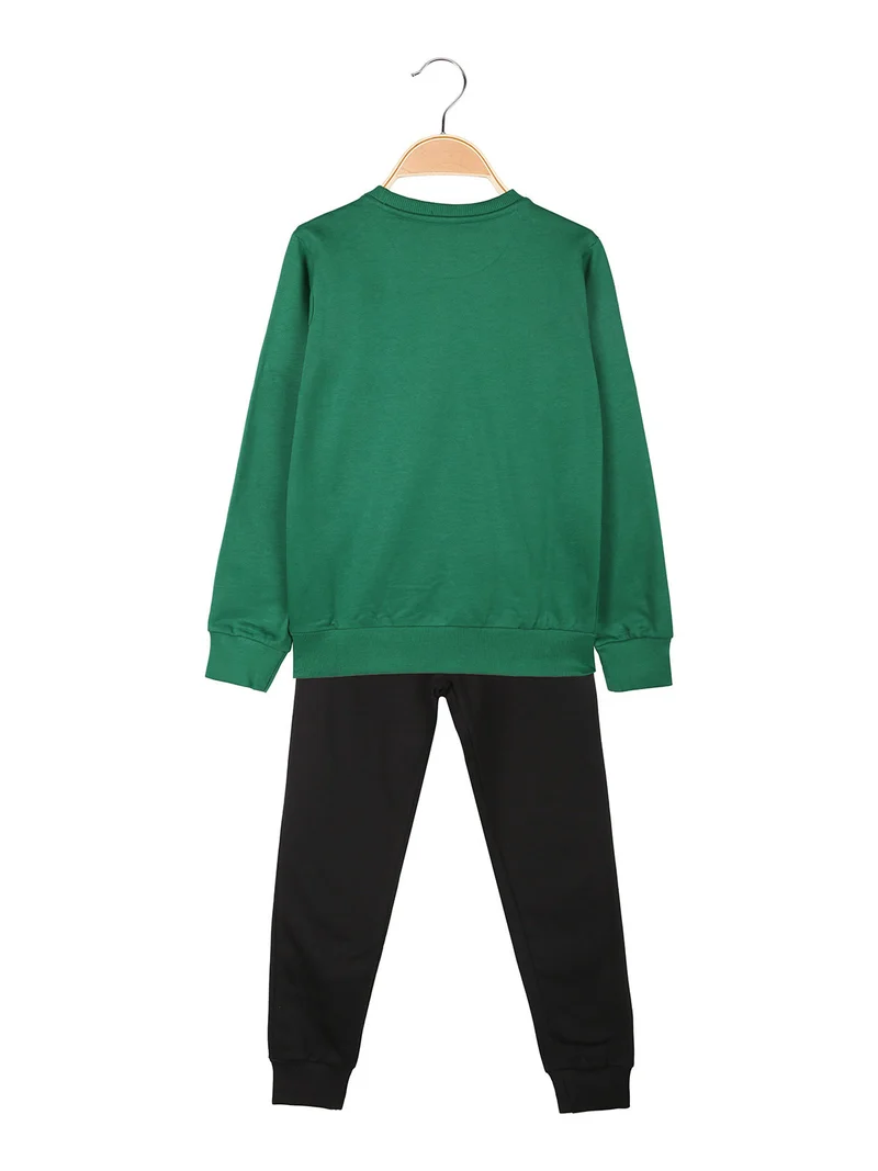 Completo girocollo da bambino 2 pezzi - verde