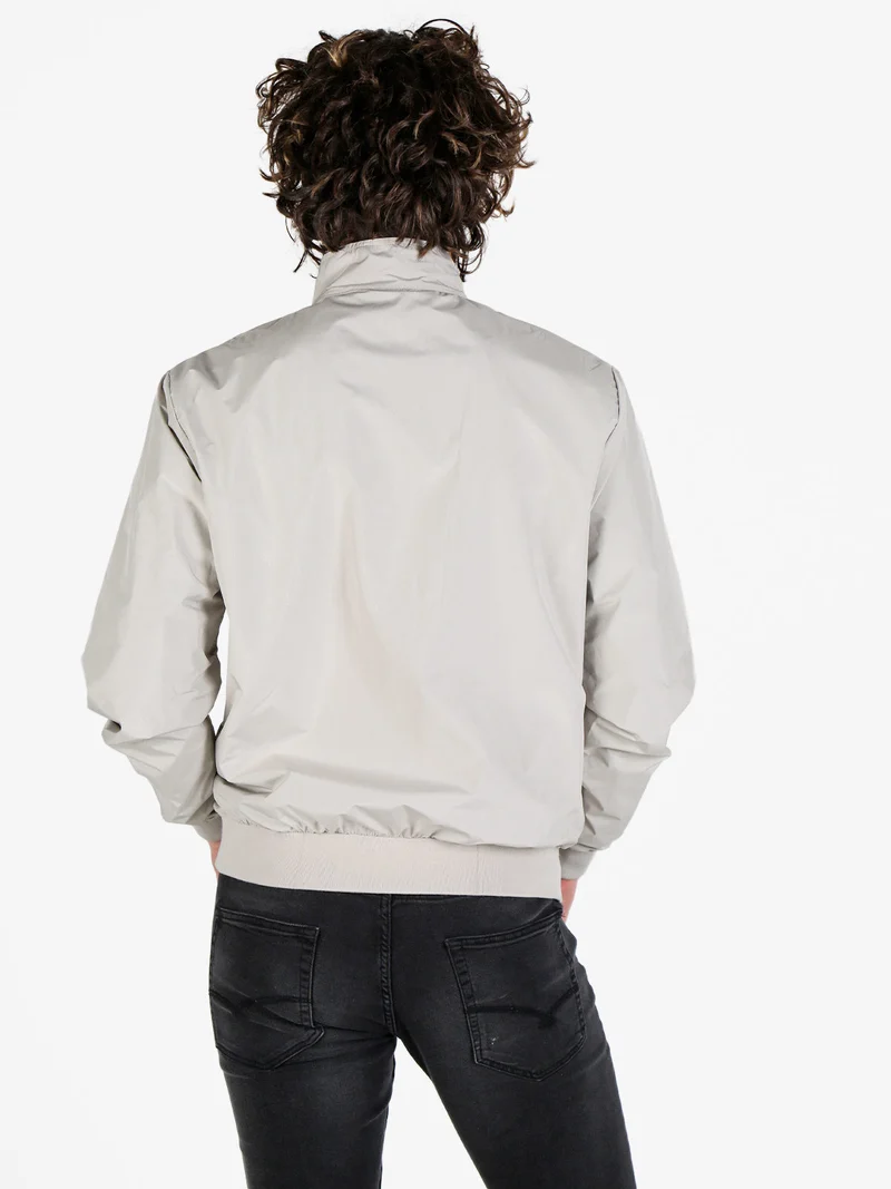 Giacca a vento leggera da uomo con zip - beige