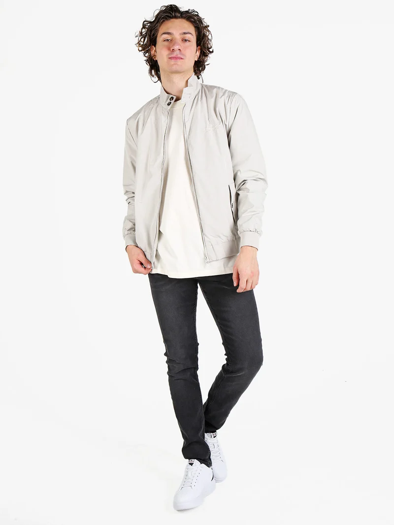 Giacca a vento leggera da uomo con zip - beige
