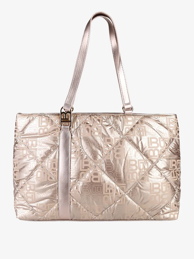 Borsa donna shopping in tessuto impermeabile - champagne