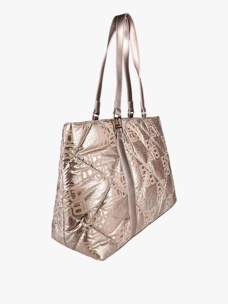 Borsa donna shopping in tessuto impermeabile - champagne