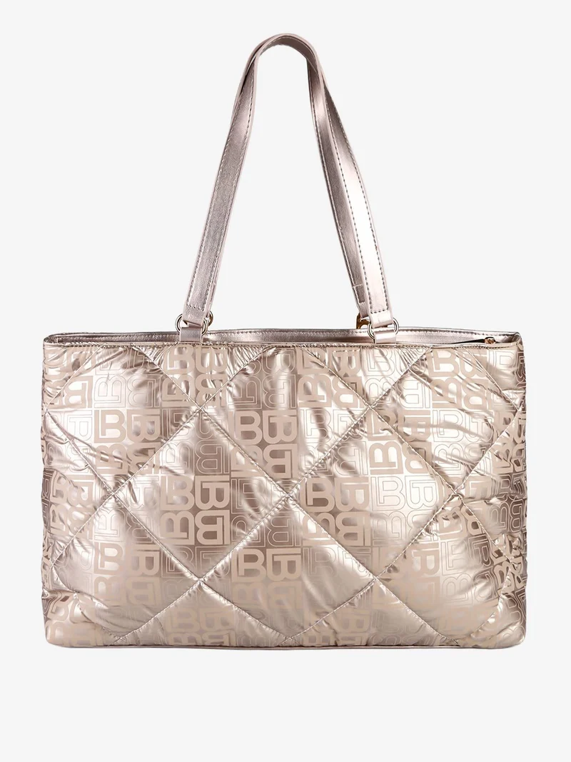 Borsa donna shopping in tessuto impermeabile - champagne