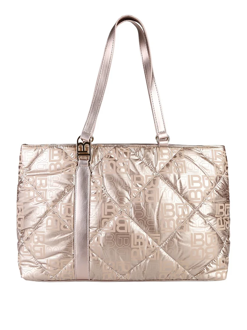 Borsa donna shopping in tessuto impermeabile - champagne