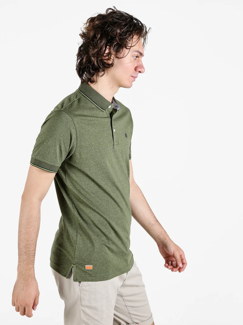Be Board Polo uomo a maniche corte effetto rigato